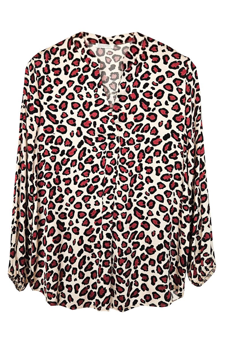 Tunika Leichte Tunika Bluse Langarm Feminin