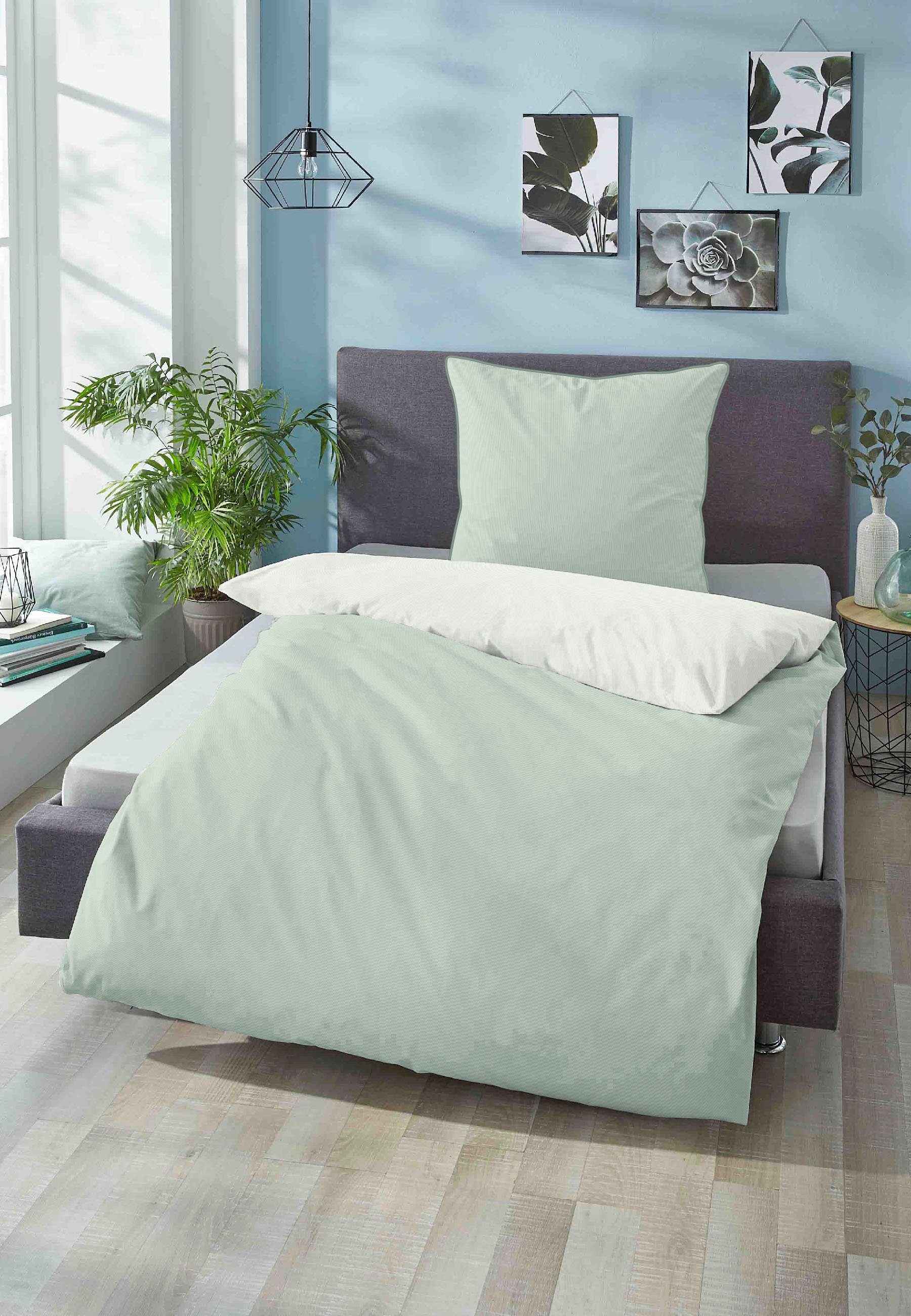 Biberna Wendebettwäsche Helena, Mako-Satin, 2 teilig, günstig online kaufen