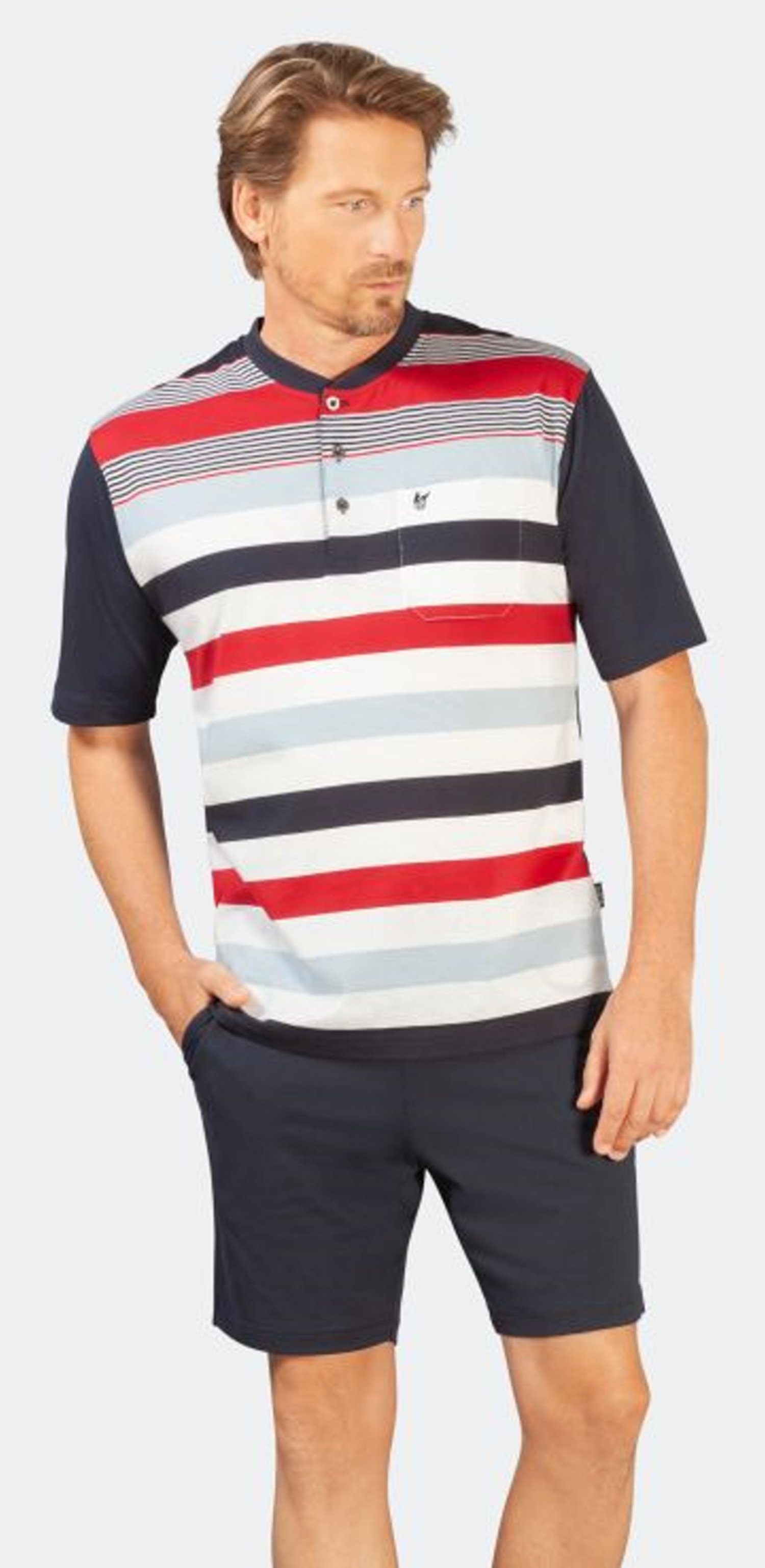 Hajo Shorty Herren Schlafanzug kurz (2 tlg) Modisches Design
