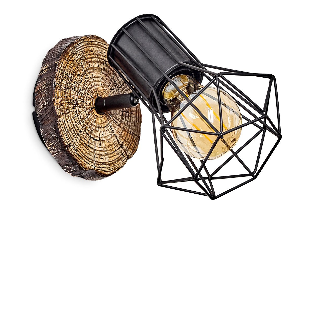 hofstein Wandleuchte »Pomari« verstellbare Wandlampe aus Metall in Schwarz/ günstig online kaufen