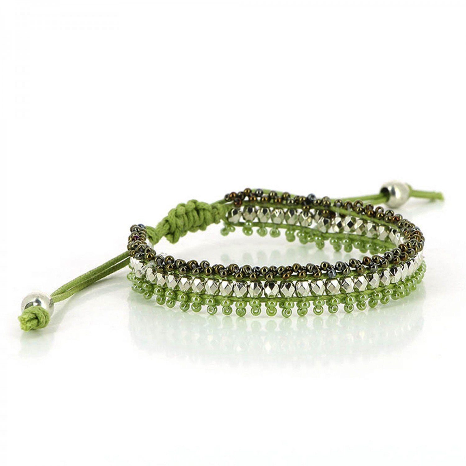 mitienda Armband Perlenarmband grün