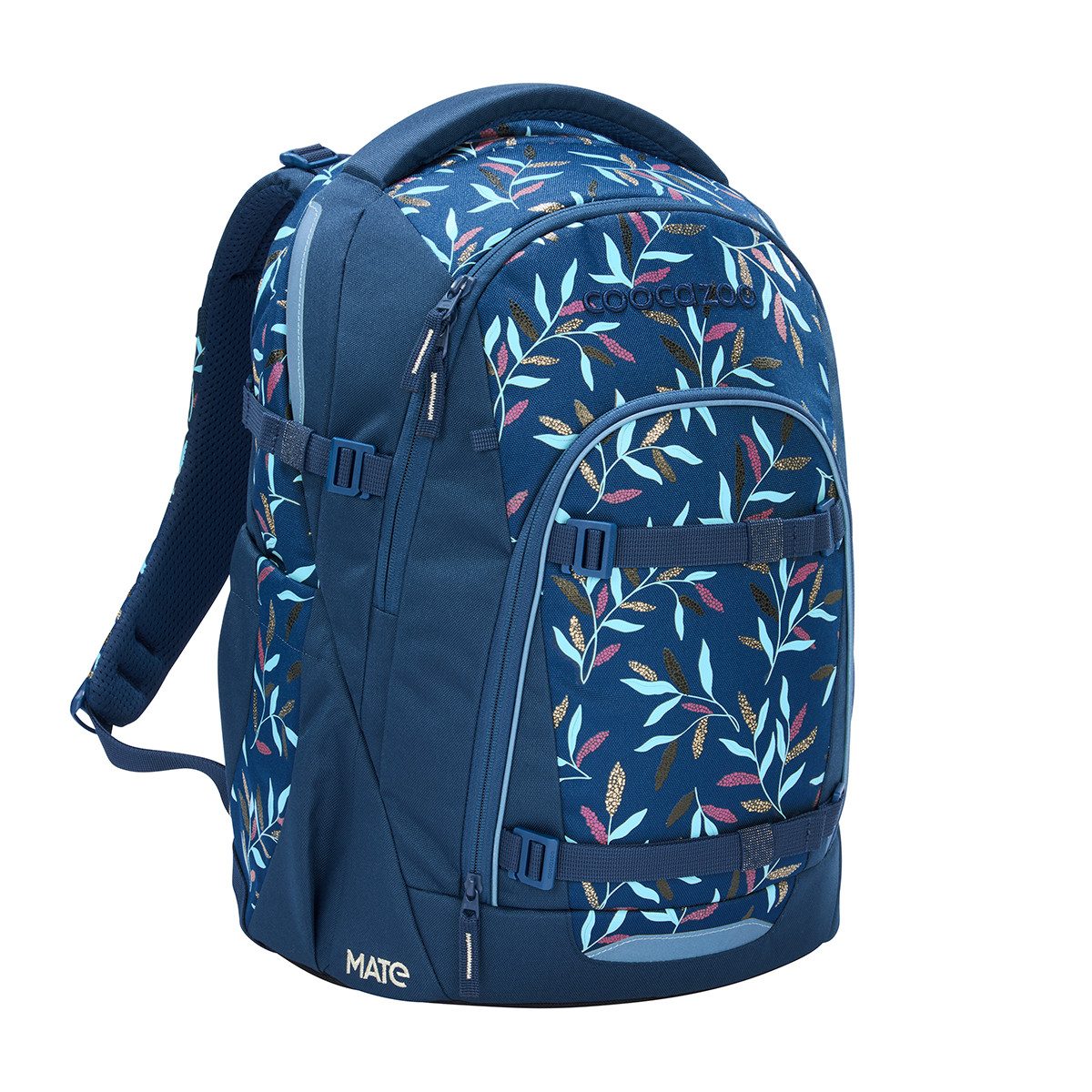 coocazoo Schulranzen Schulrucksack-Set MATE Boho Glam 2-teilig (2-teilig), ergonomisch, Körpergröße: 135 - 180 cm, Easy-Grow-System
