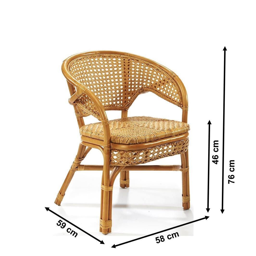 Kobolo Rattanstuhl Stuhl Sessel -NIMES- mit Wiener Geflecht (aus Rattan) günstig online kaufen