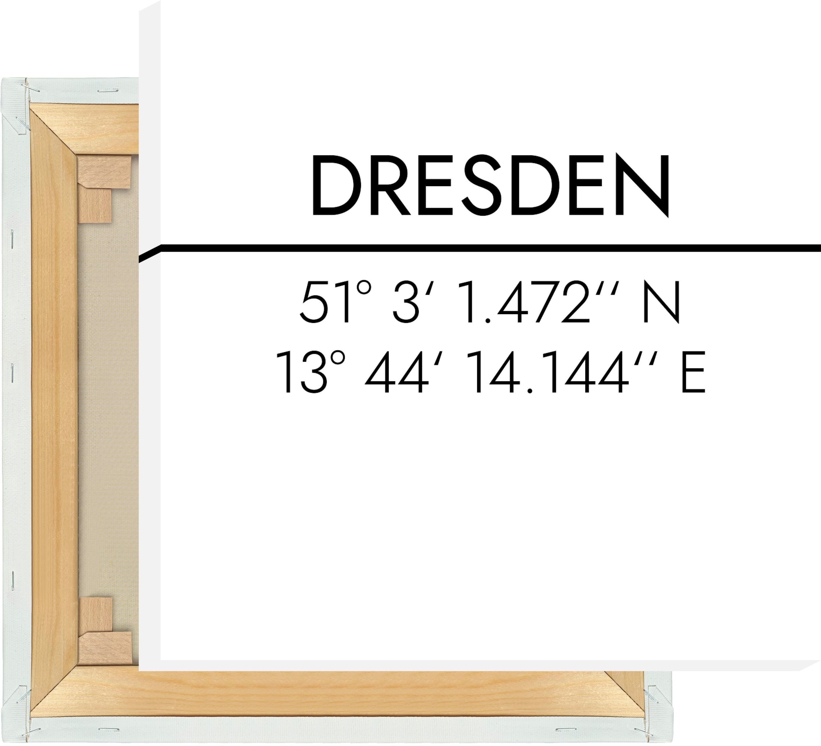 MOTIVISSO Leinwandbild Dresden Koordinaten #2