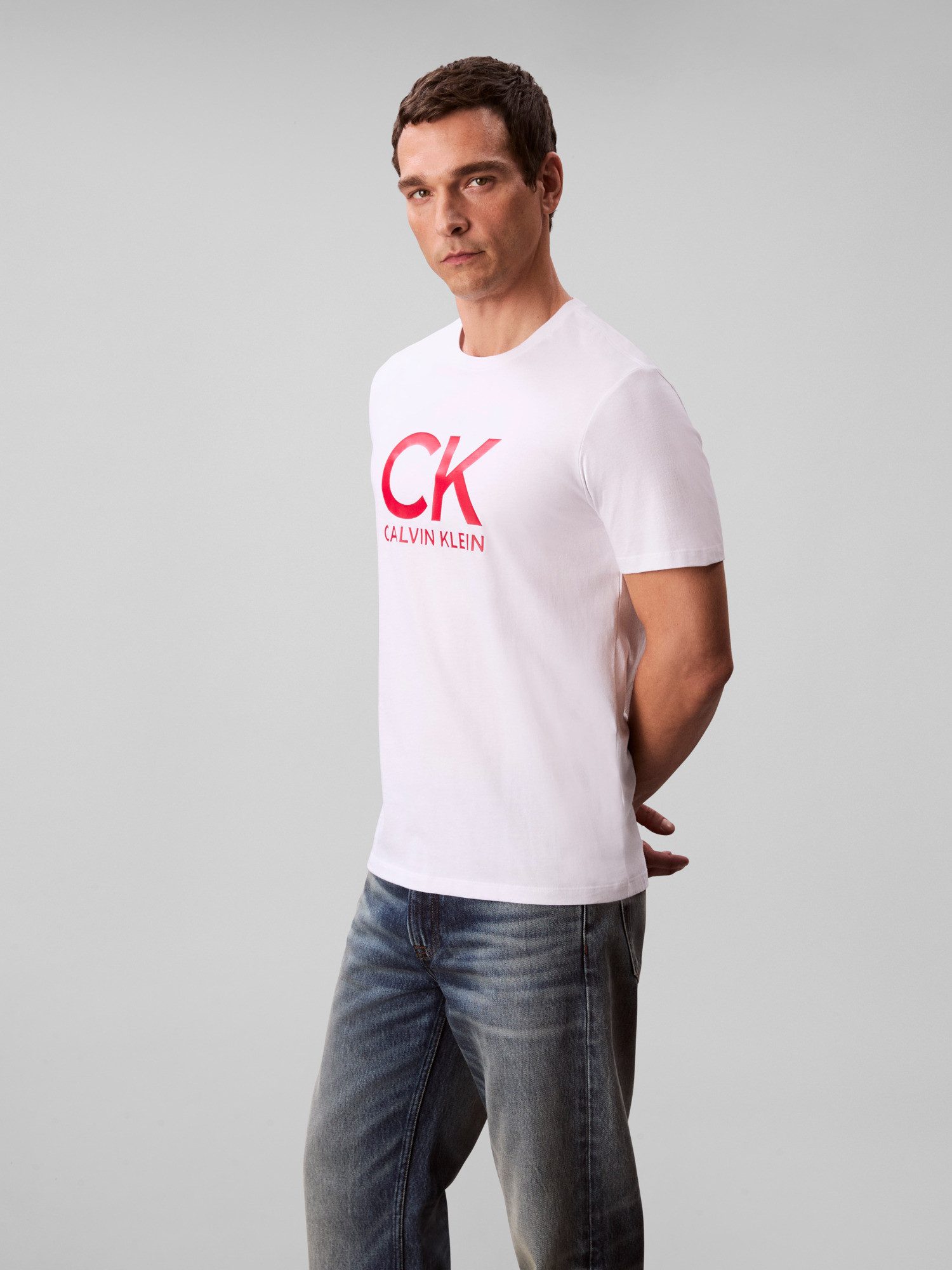 Calvin Klein Jeans T-Shirt SS 30S EU CK CALVIN GRAPHIC TEE Mit Rundhalsauss günstig online kaufen