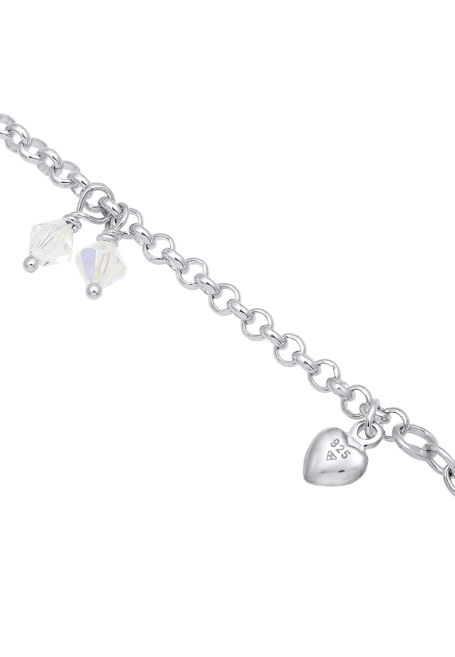 Elli Bettelarmband Kreuz Herz Anker mit Kristallen von Swarovski®925 Silber, Anker
