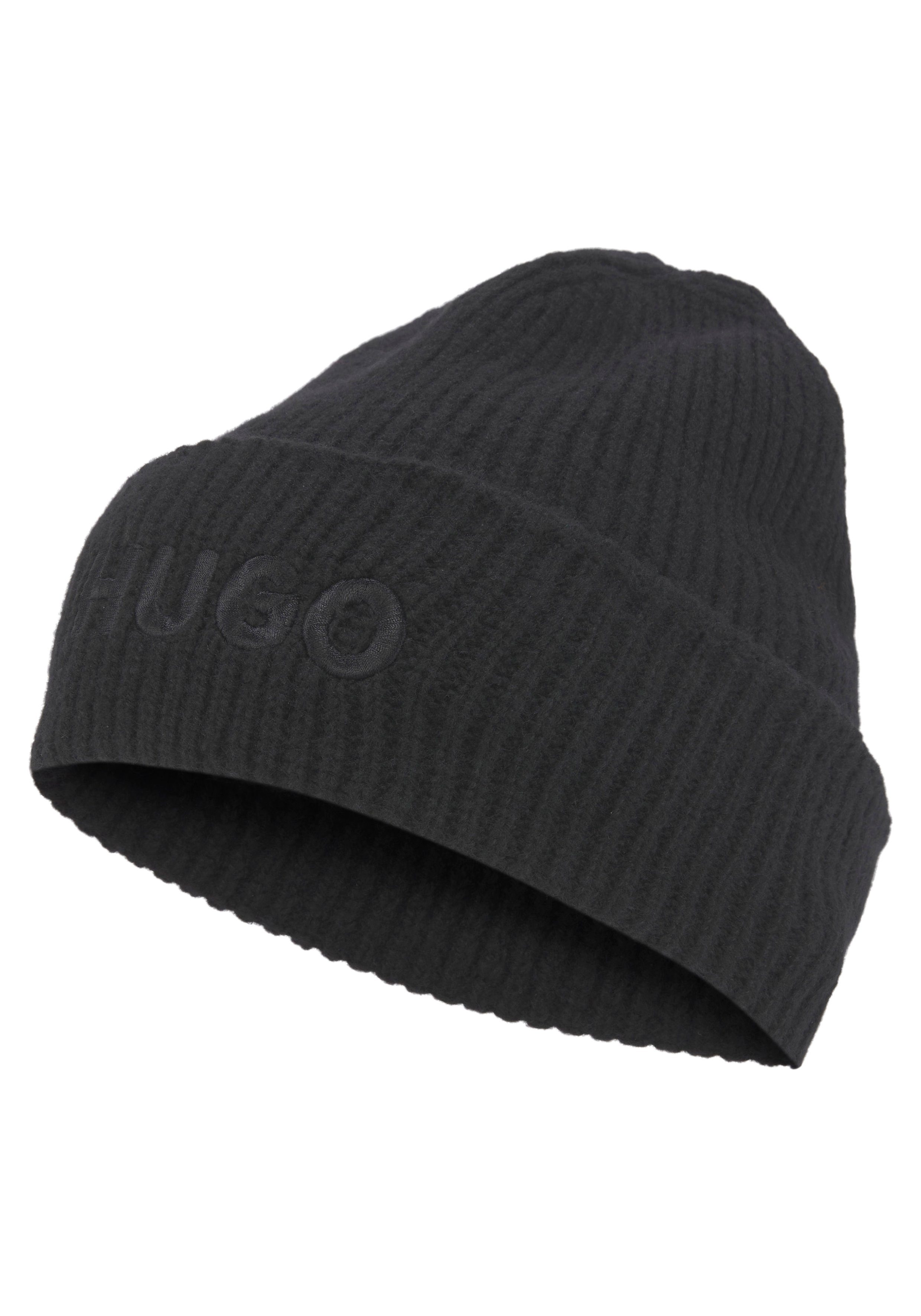 HUGO Beanie Social_hat Logostickerei mit