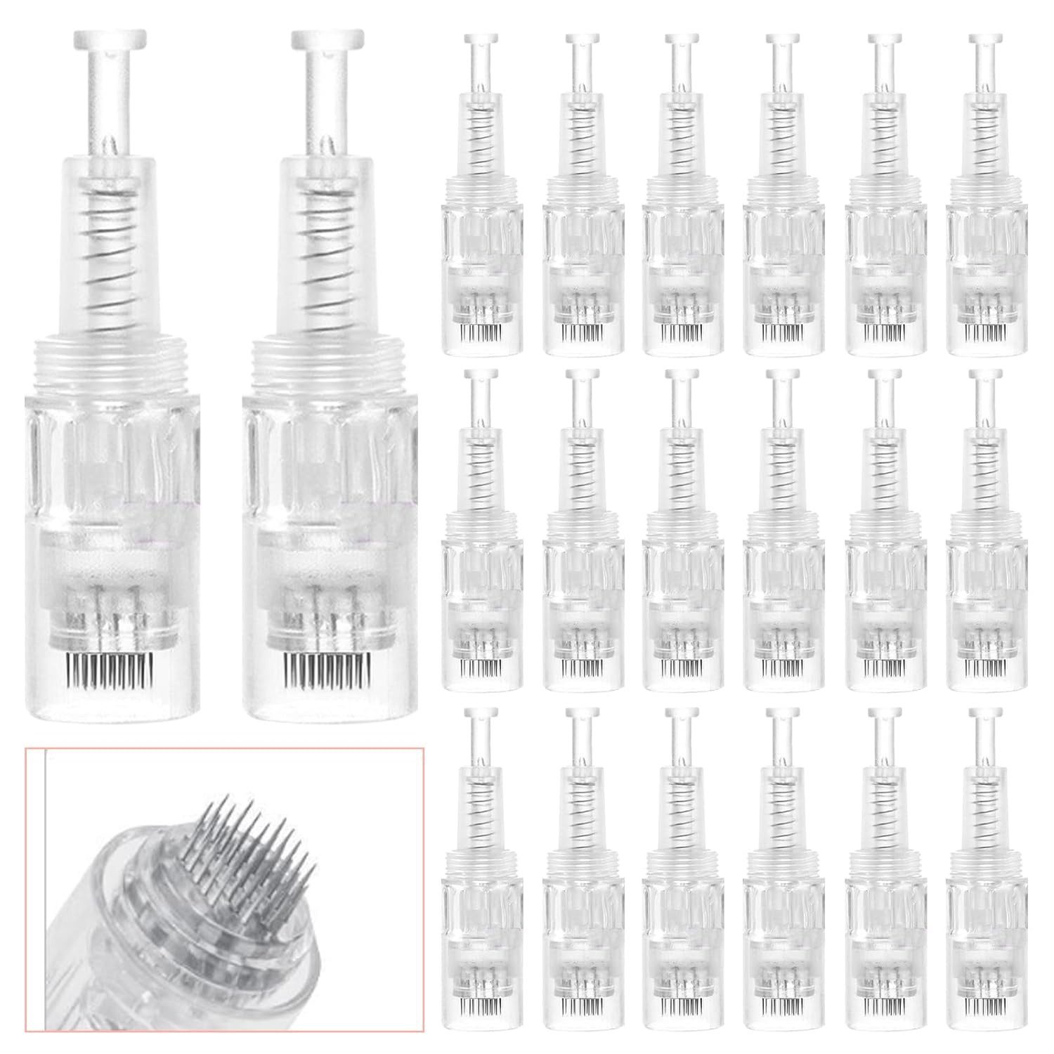 COOL-i ® Micro-Needling Microneedling Pen 0-2,5mm, 9 Stufen, 7 LED-Lichter, 12 Nadelköpfe, Für ergänzende Hautpflege & Hautbildverbesserung V2