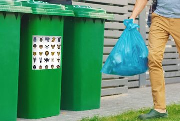 MuchoWow Wandsticker Eine Illustration der großen Fünf unter den Emoji (1 St), Mülleimer-aufkleber, Mülltonne, Sticker, Container, Abfalbehälter