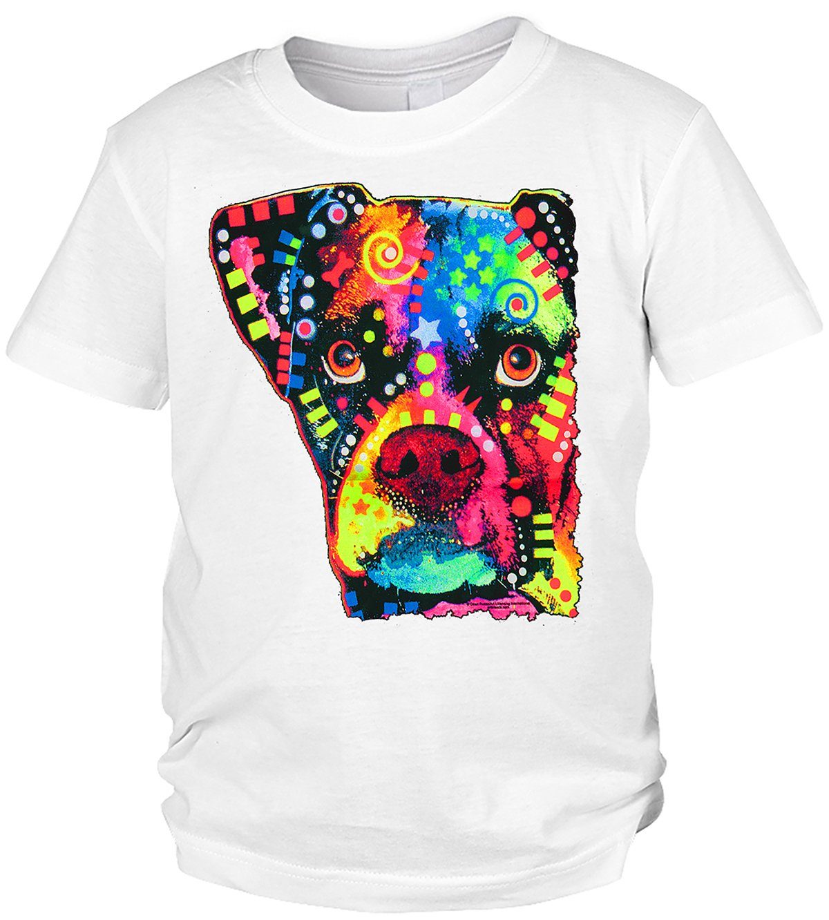 Tini - Shirts Print-Shirt Boxer Hunde Motiv Kinder Tshirt Kindershirt buntes Hundemotiv : Boxer Cubism