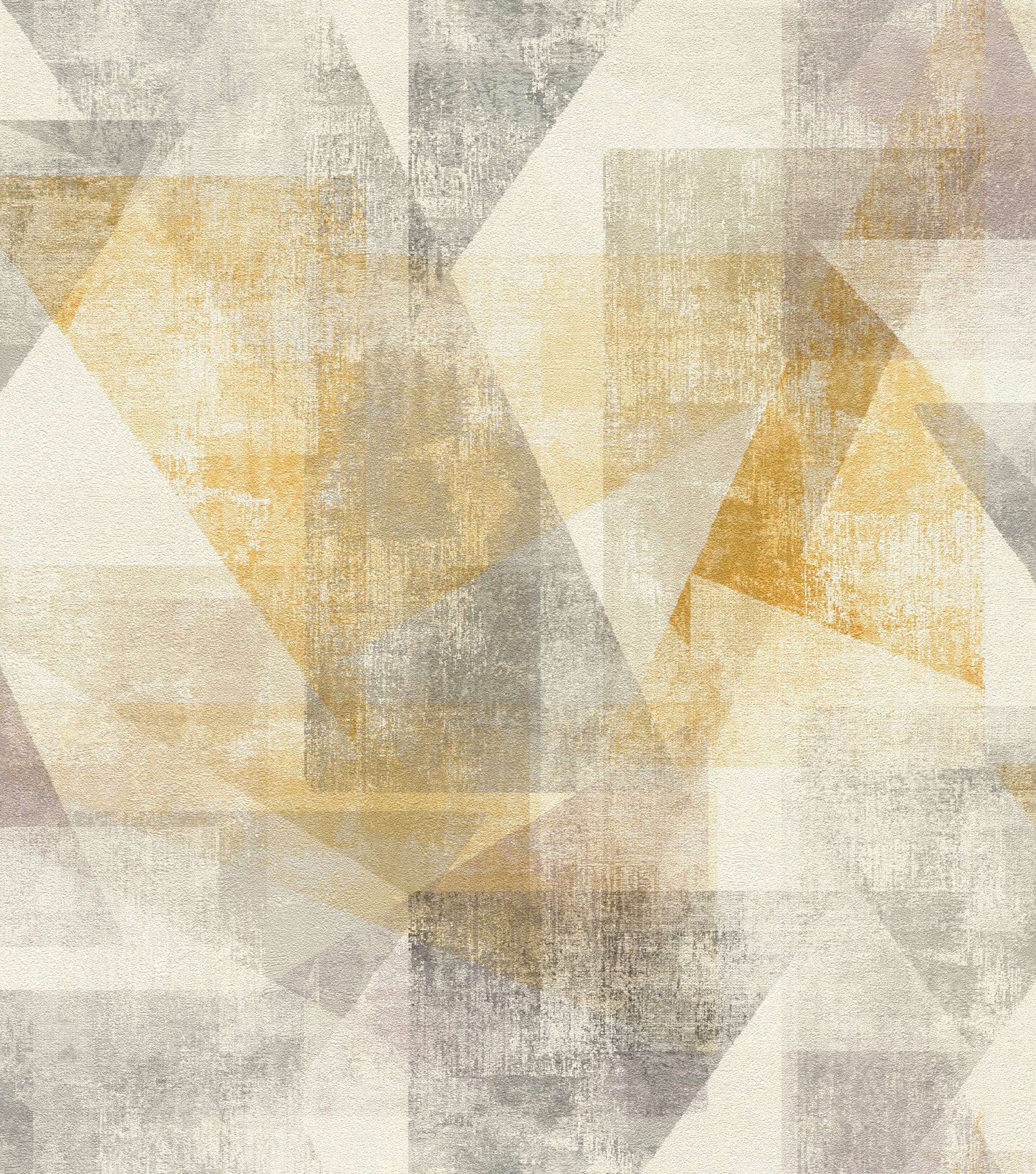 gelb/grau (1 lichtbeständig, Vliestapete gemustert, St), Linares, geometrisch, hochwaschbeständig Rasch gut