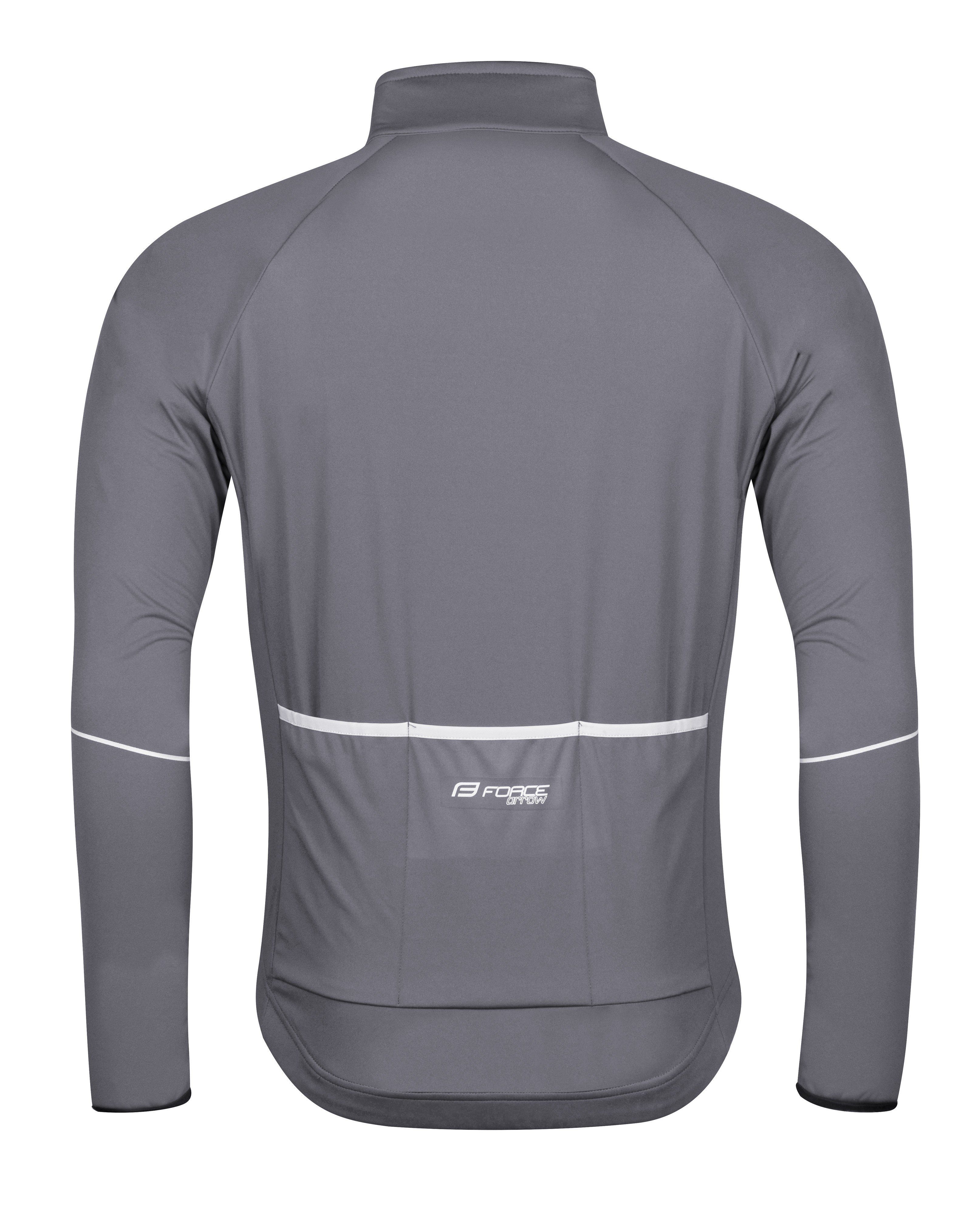 FORCE Fahrradjacke Jacke FORCE ARROW grau +5 °C bis +15 °C %%%
