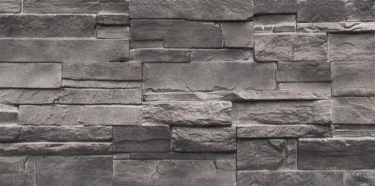 NOVIK Verkleidungspaneel NovikStone DS Platte 105x33cm 10 Stück 2,32qm Schichtstein lava, BxL: 33,34x105,41 cm, 0,375 qm, (Karton mit 10 Platten, 3,52 qm) Wandverkleidung mit 3-D-Effekt, problemlose Montage, Natursteinoptik