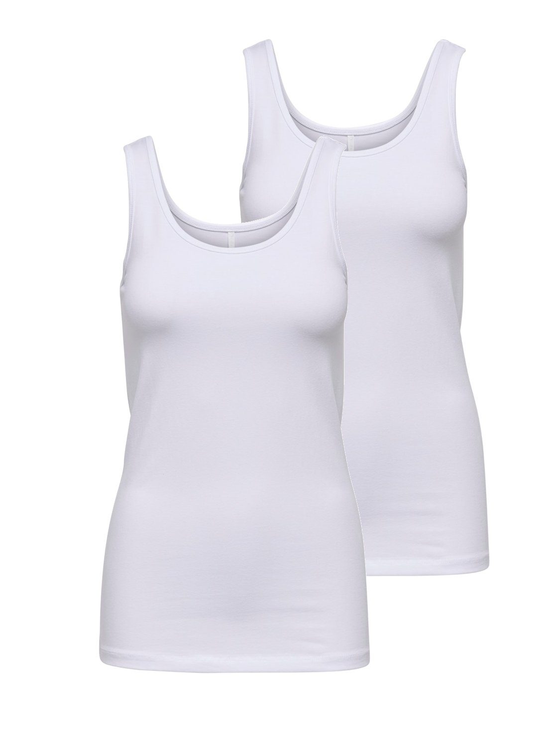 ONLY Spaghettitop Only Damen 2er-Pack Tank-Top Oberteil verschiedene Träger Unterhemd