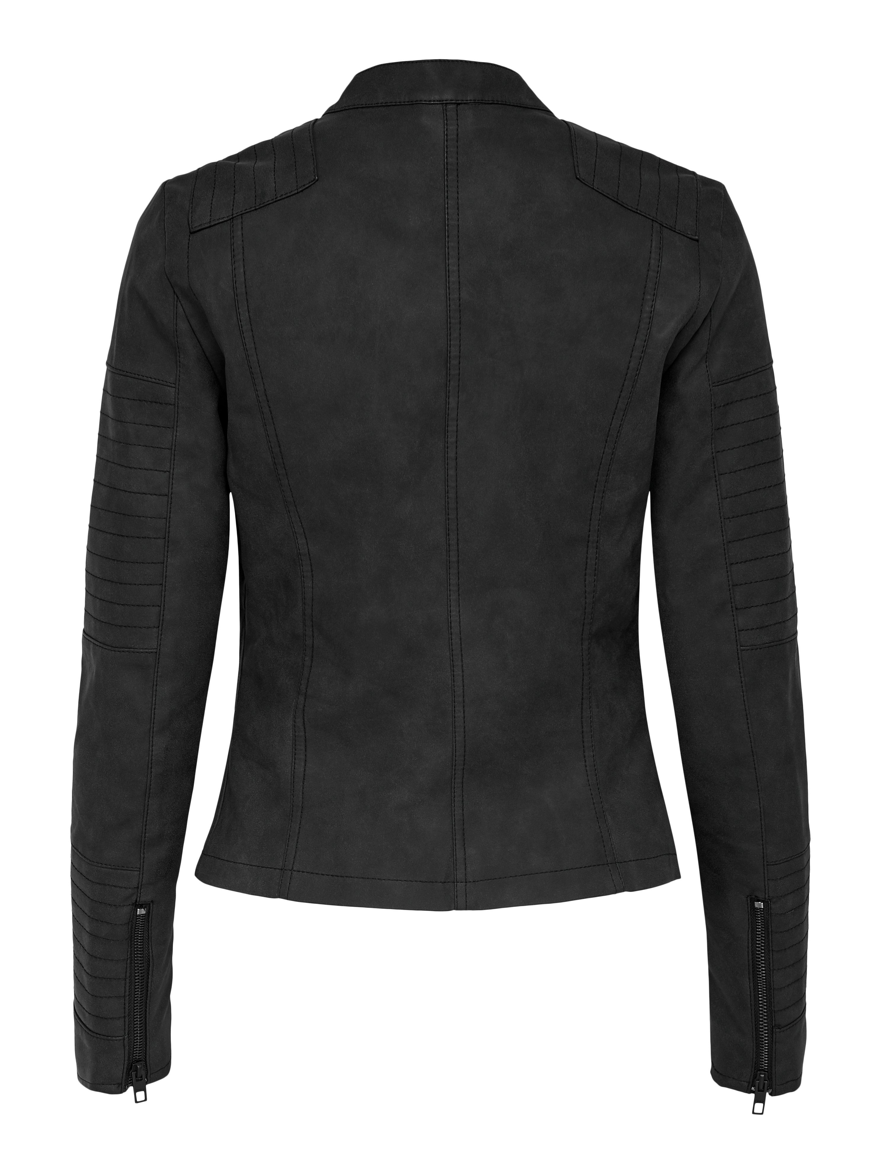 ONLY Lederimitatjacke ONLAVA FAUX LEATHER BIKER OTW NOOS mit Biker-Details