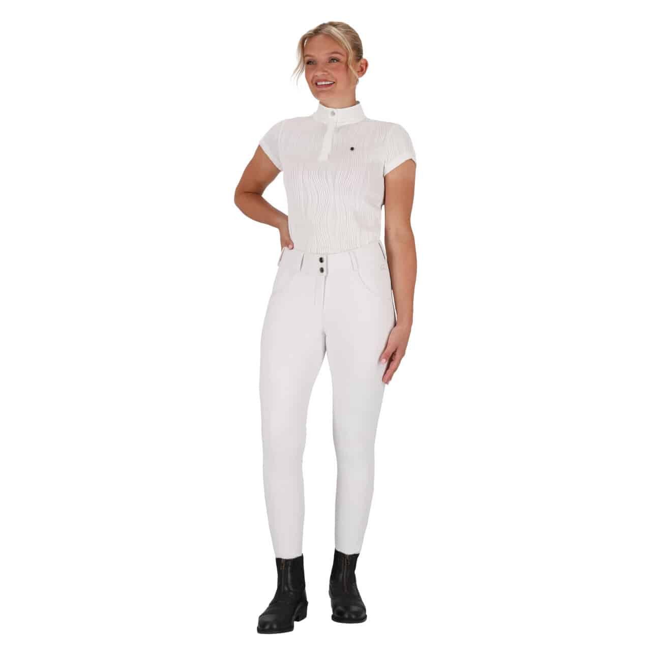 QHP Funktionsshirt Turniershirt Kynlee in weiß