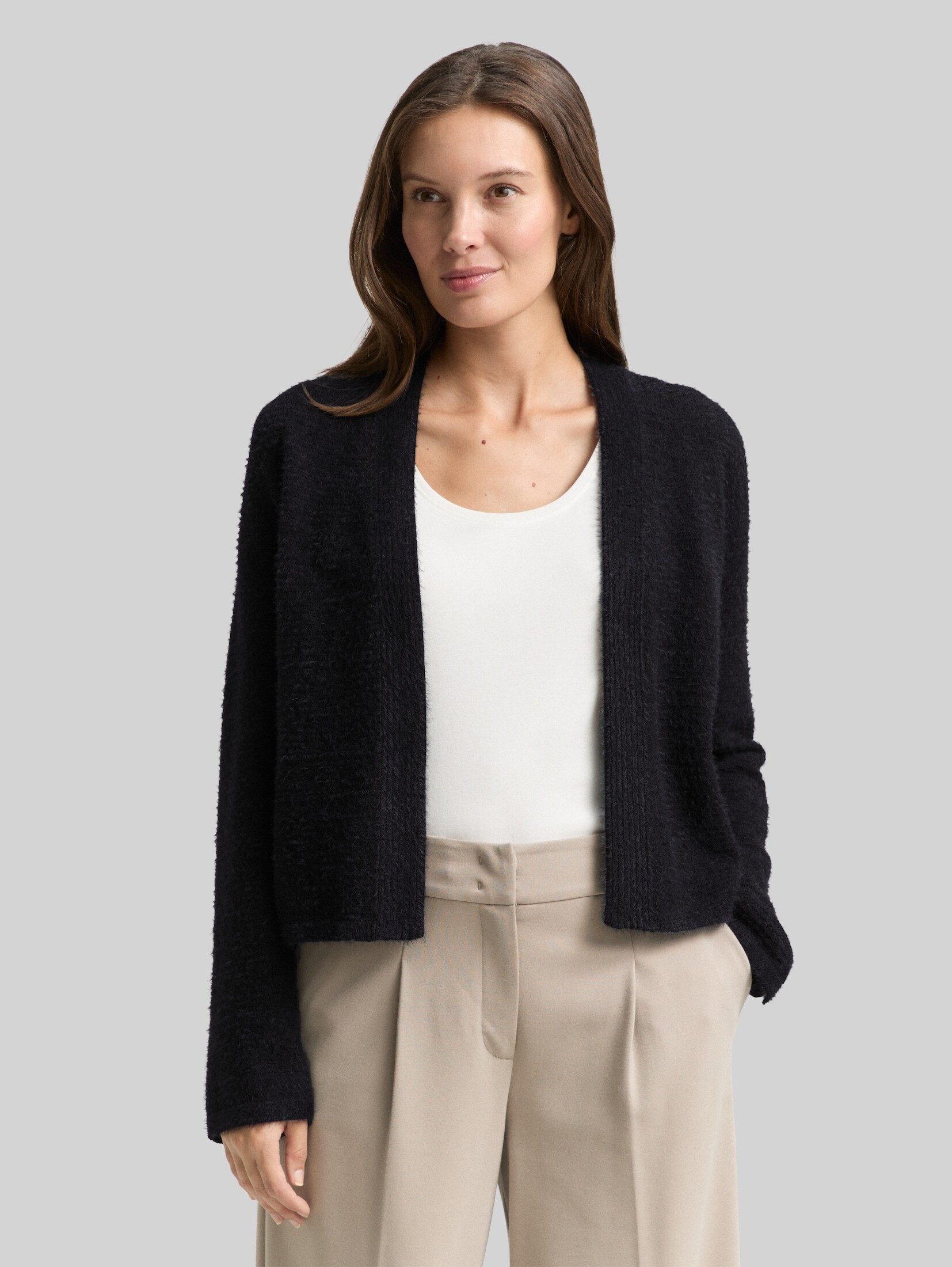 TOM TAILOR Cardigan Pullover & Strickjacken Cardigan aus Federgarn
