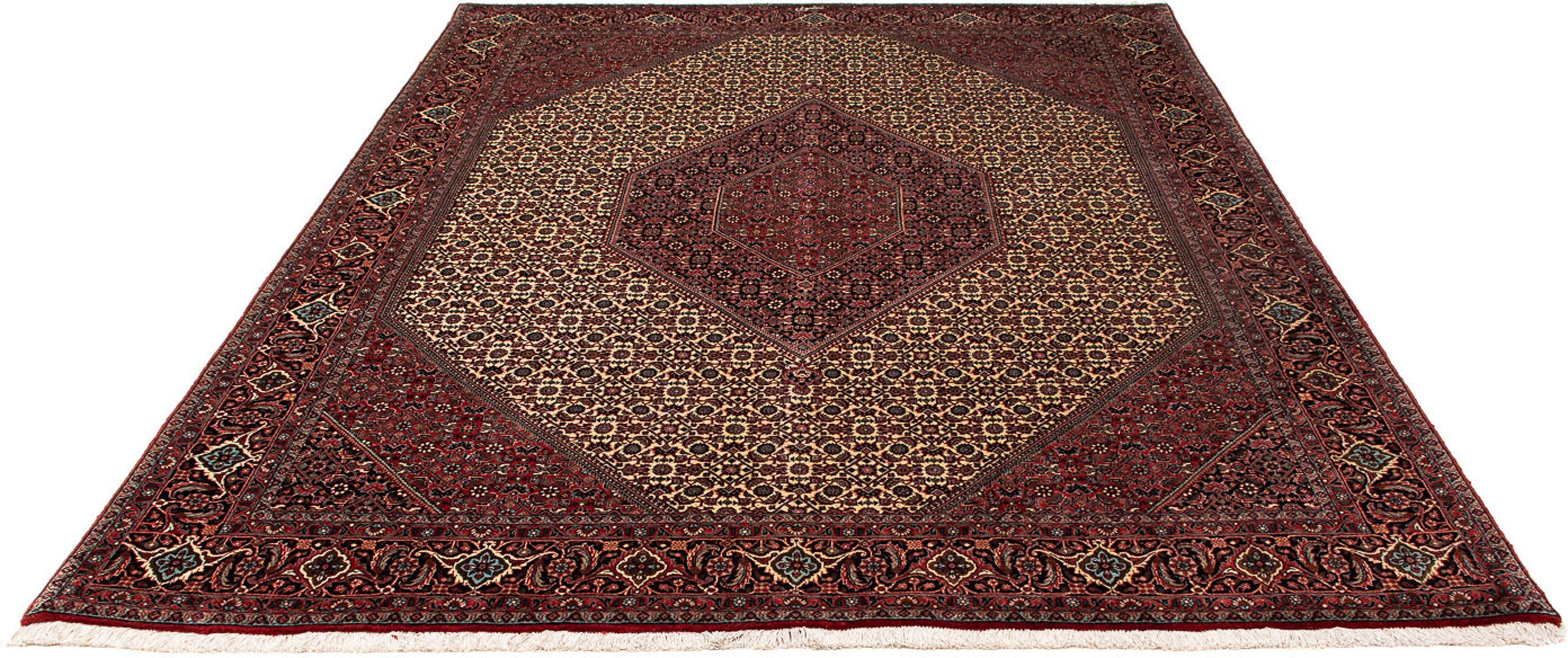 Orientteppich Perser - Bidjar - 254 x 203 cm - dunkelrot, morgenland, rechteckig, Höhe: 15 mm, Wohnzimmer, Handgeknüpft, Einzelstück mit Zertifikat