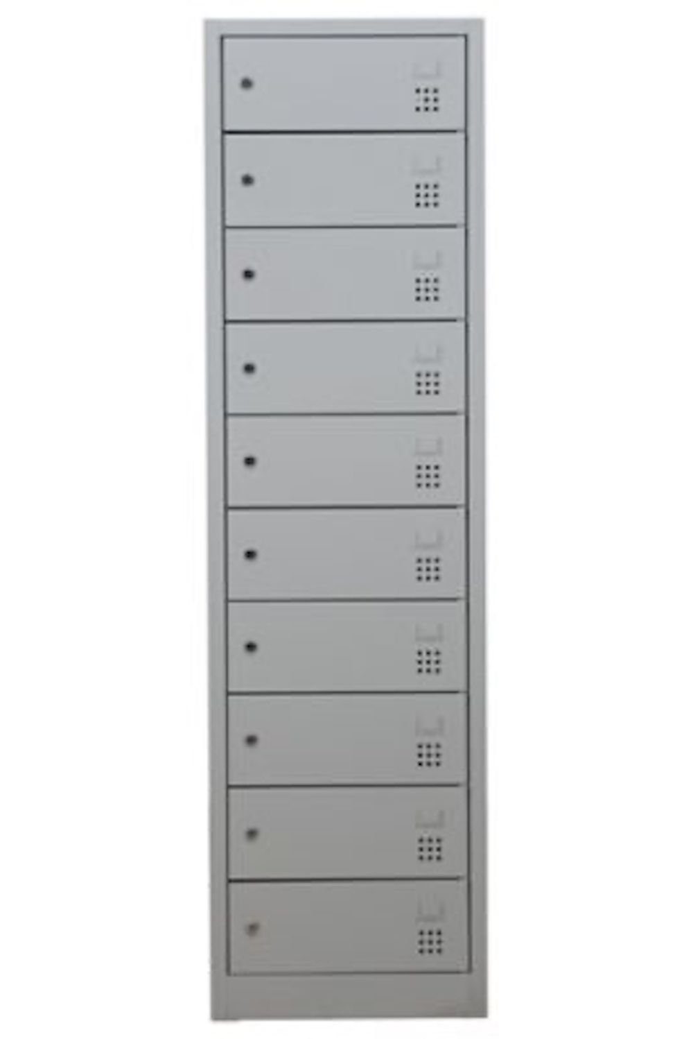 Grau Notebookschrank, 180x50x50cm, HxBxT Computerschrank PROREGAL® Fächer, Anschlag rechts, 10