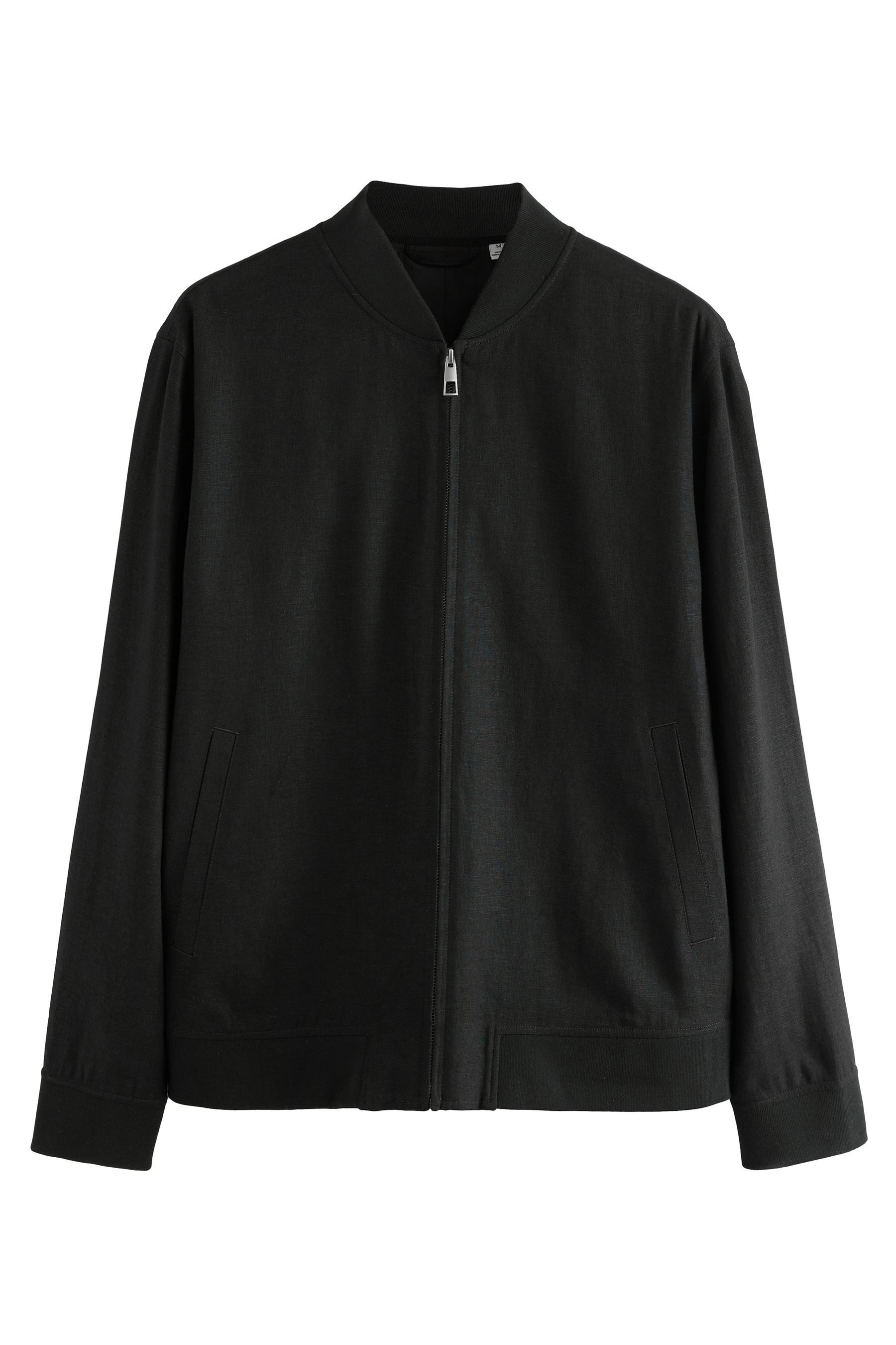 Next Bomberjacke Bomberjacke aus Leinenmischung (1-St)