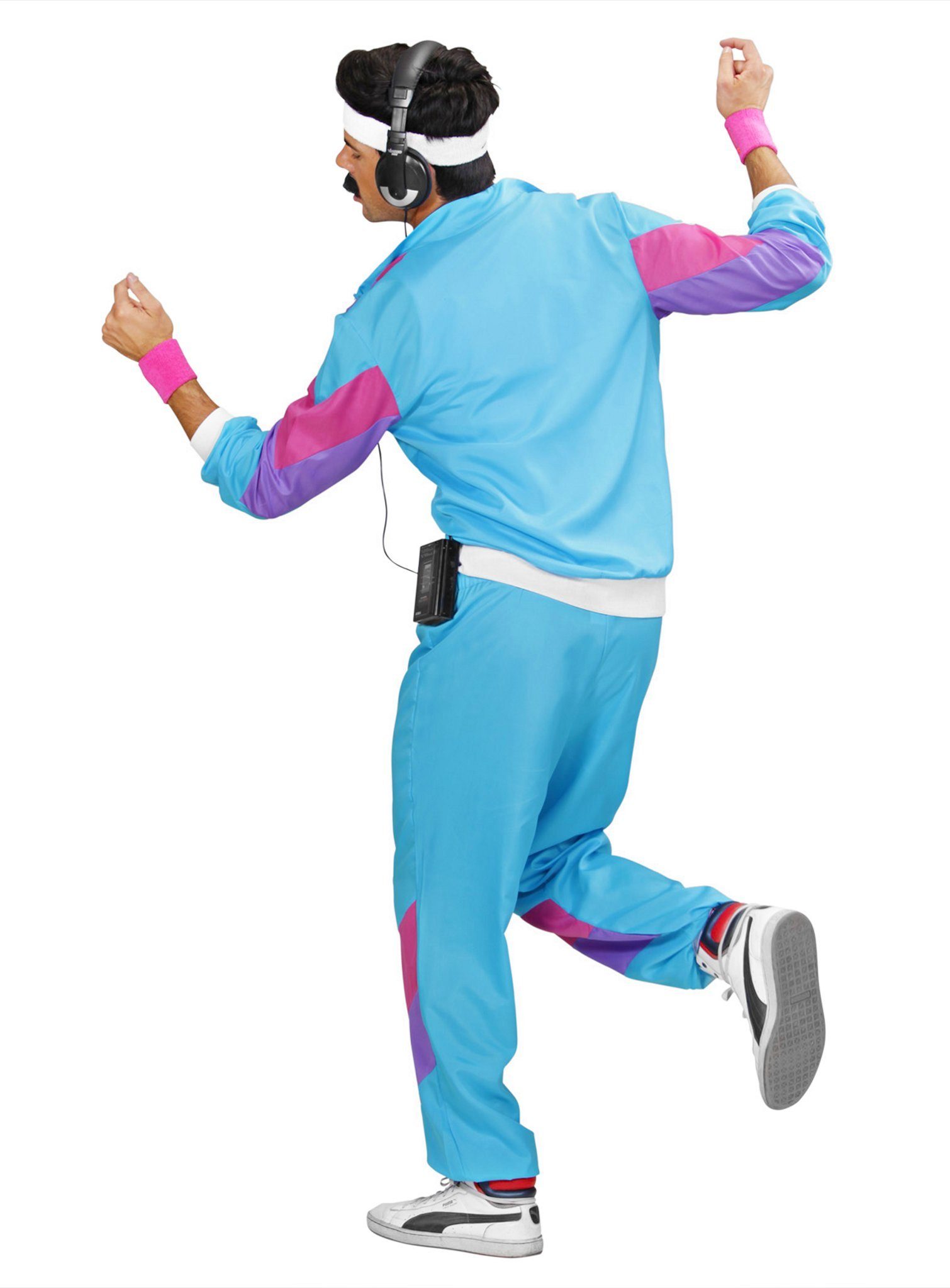 Widdmann Kostüm 80er Jahre Trainingsanzug helblau, 80er Jahre Outfit in fei günstig online kaufen