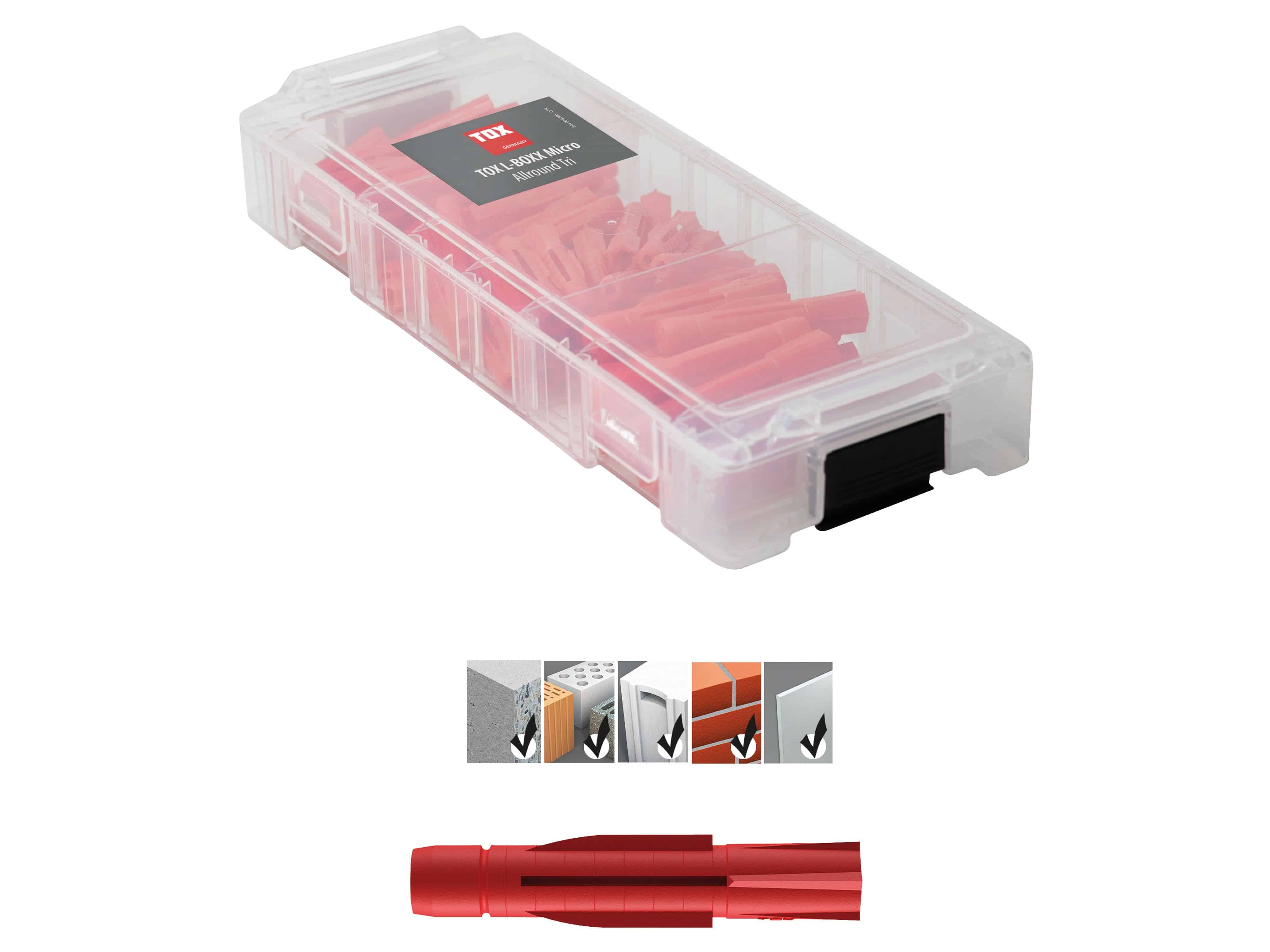 Tox Dübel-Set TOX L-Boxx Micro Allround Tri, 95-teilig
