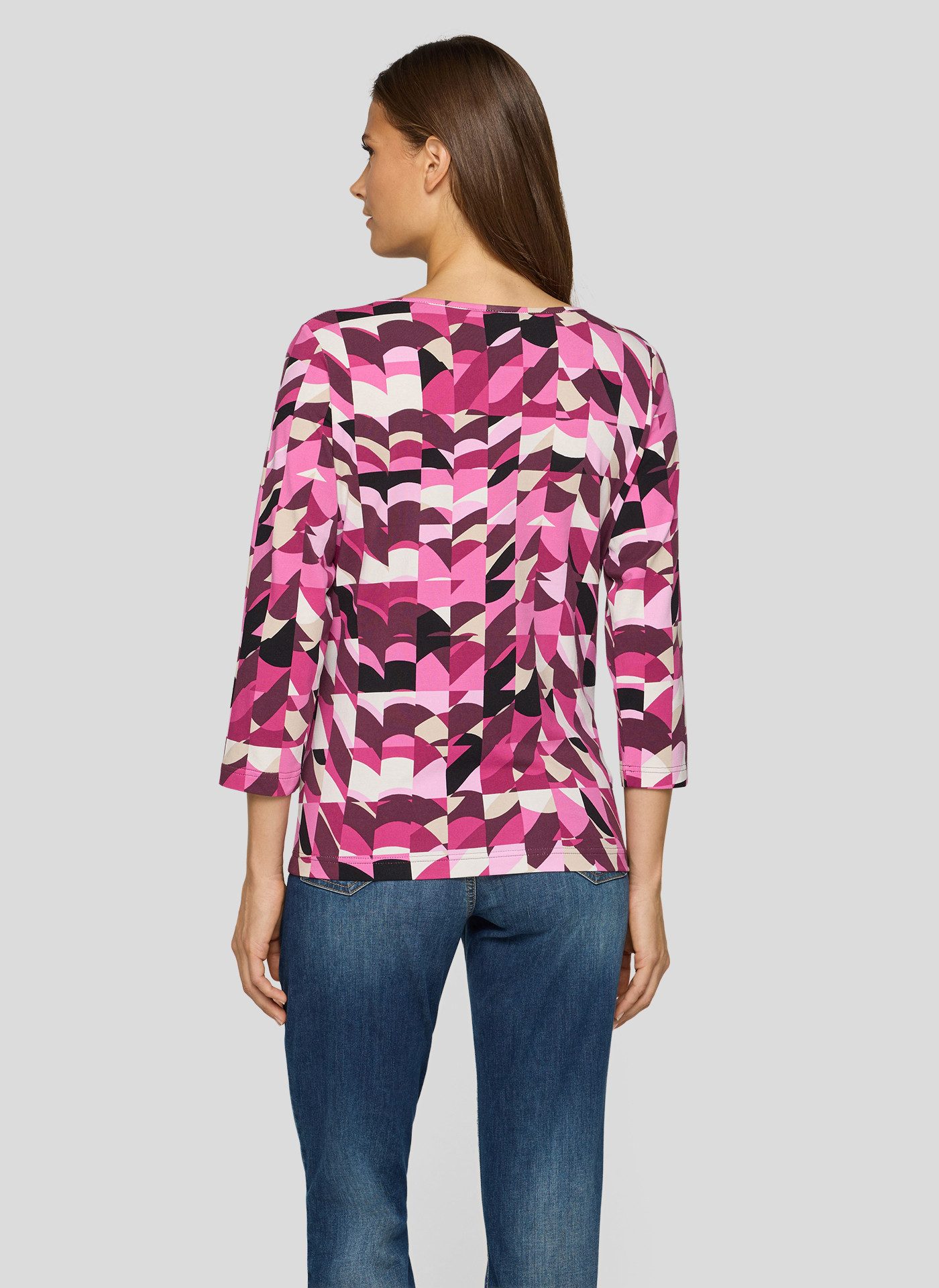 Rabe 3/4-Arm-Shirt Sommershirt mit grafischem Muster günstig online kaufen