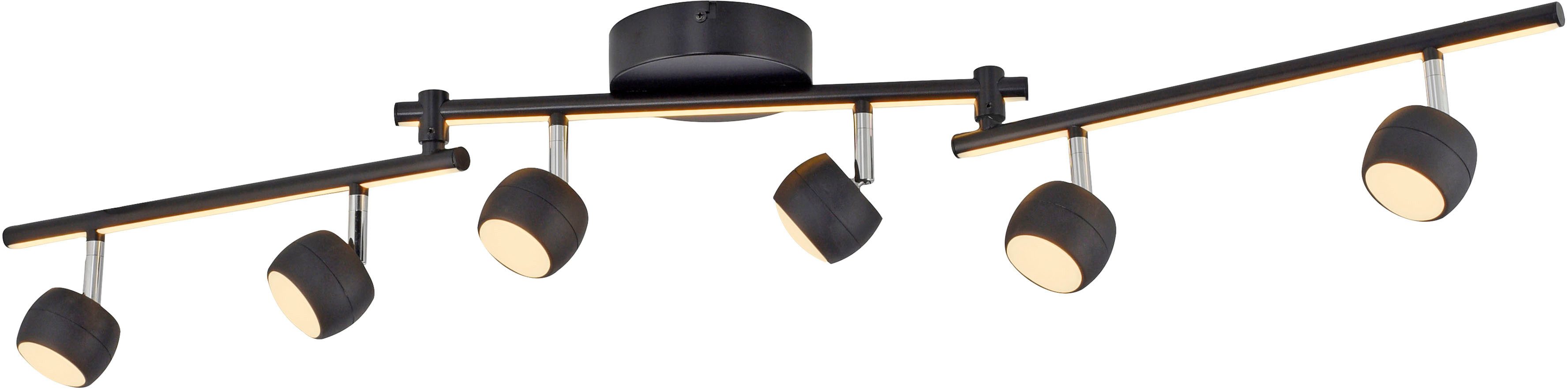 JUST LIGHT LED Deckenleuchte JARIK, getrennt schaltbar, LED fest integriert, Warmweiß, Serienschalter: Alles / Spots / Profile, getrennt schaltbar