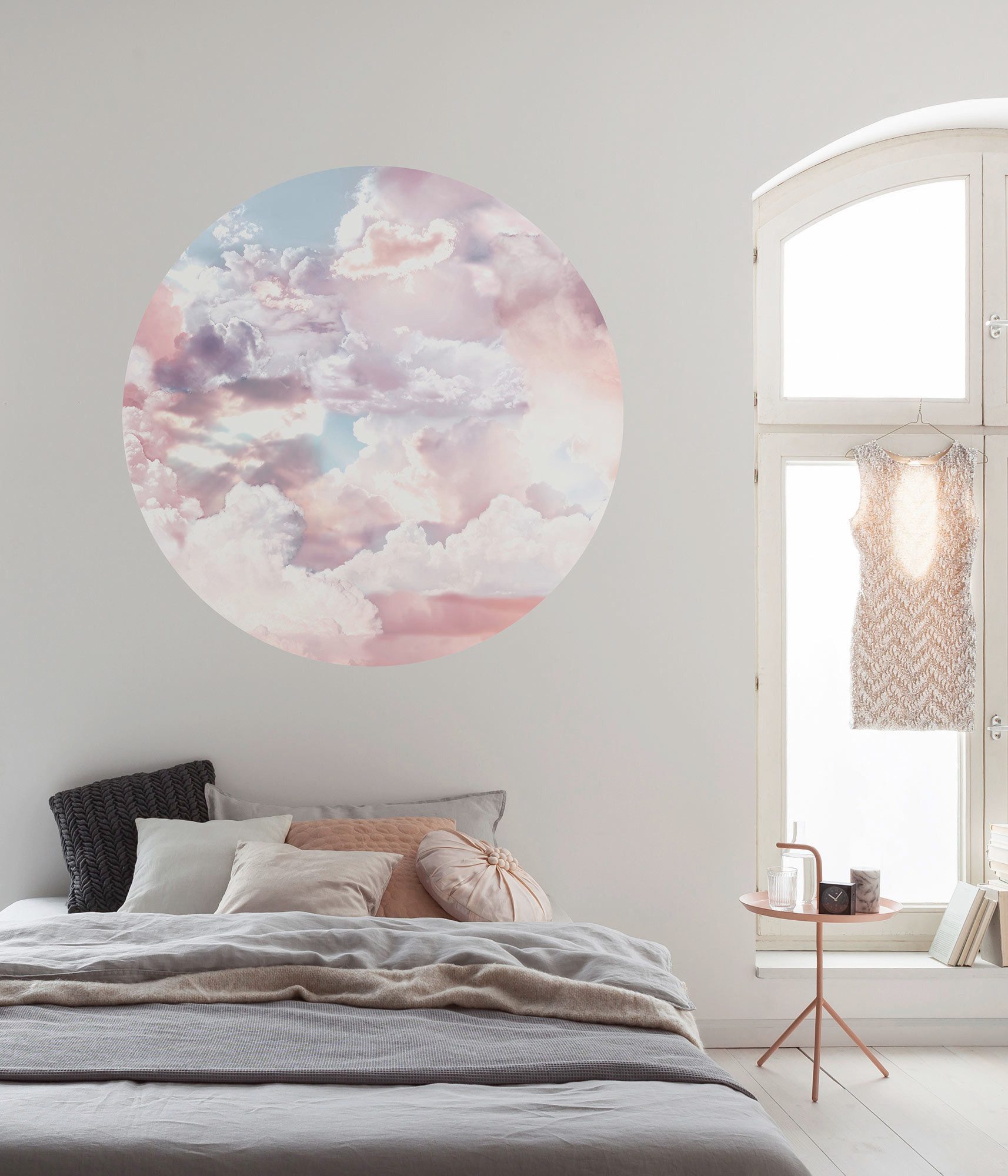 Komar Fototapete Dot - selbstklebende Vlies Fototapete - Candy Sky - Größe 125 x 125 cm, glatt, bedruckt, Motiv, (1 St)