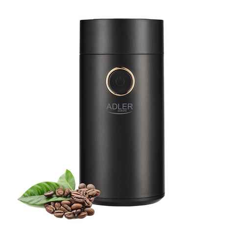 Adler Kaffeemühle AD4446bg, 150 W Elektrische Kaffeemühle 75 Gramm aus Edelstahl