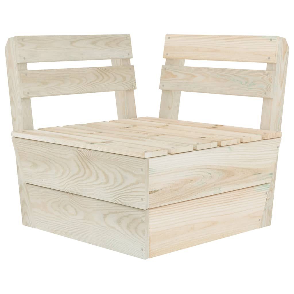 vidaXL Gartenbank NA Modulares Palettensofa Eckteil Imprägniertes Fichtenholz