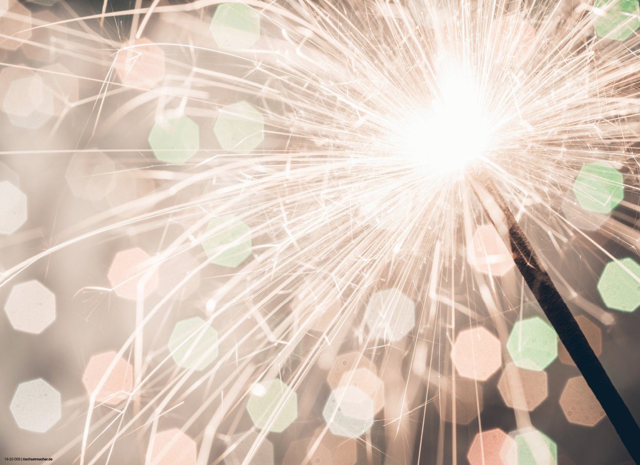 Platzset Tischsets I Platzsets - Silvester - Silvesterdeko - Sternleswerfer - 12 Stück aus hochwertigem Papier - 44 x 32 cm, (12-St)