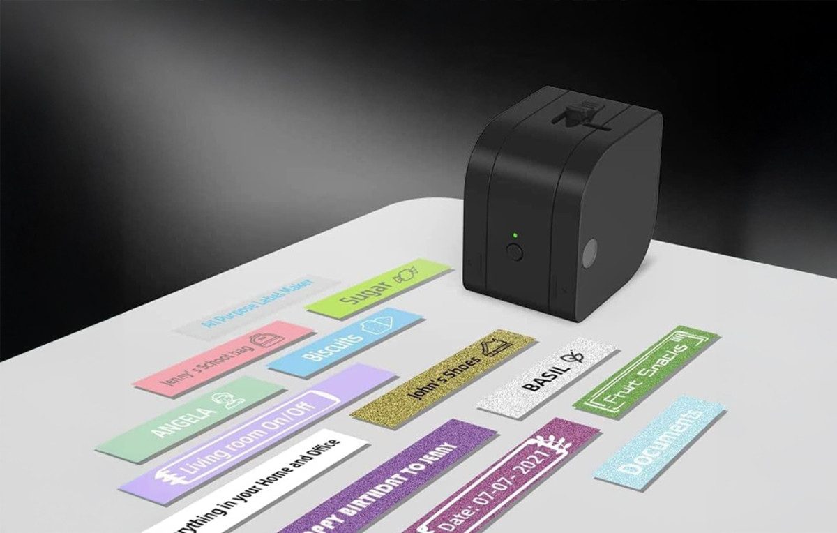 Phomemo Phomemo P12 Tragbarer Etikettendrucker Bluetooth Schwarz Mini-Drucker