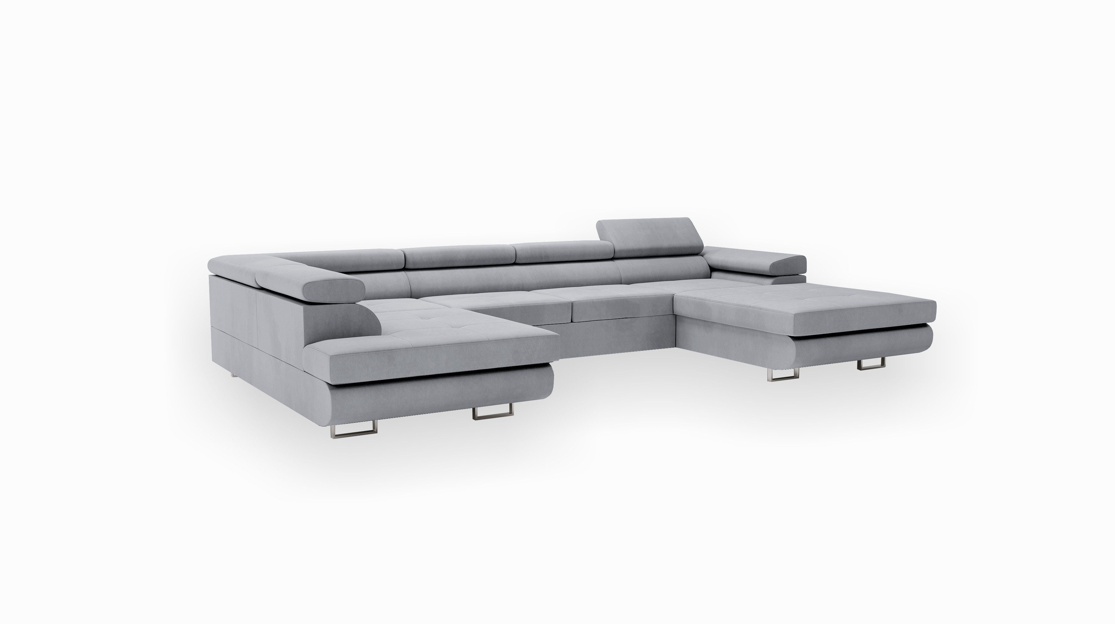 Goldstoff Wohnlandschaft mit Schlaffunktion, Couch für Wohnzimmer - Schlafs günstig online kaufen