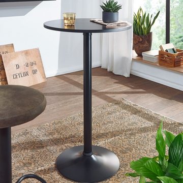 KADIMA DESIGN Bartisch Schicker Bistrotisch in Schwarz, ideal für Gastronomie oder Zuhause