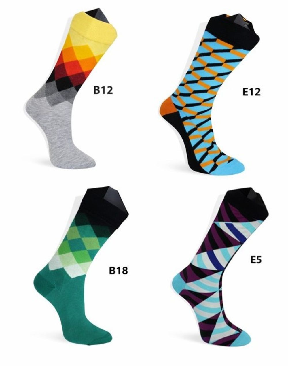 Illes-Laedchen Freizeitsocken Herren Socken bunt gemustert – 4er Pack Design Socken Baumwolle viele Muster - beste Qualität