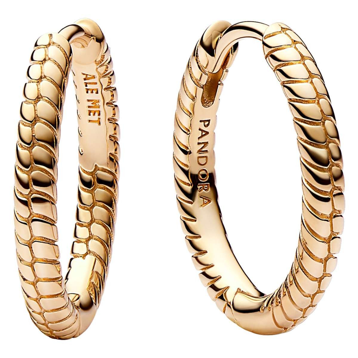 Pandora Paar Creolen 262728C00, für Damen für Charms Goldfarben