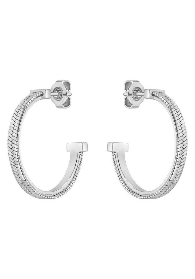 BOSS Paar Creolen Schmuck Edelstahl Ohrs... BOSS Paar Creolen Schmuck Edelstahl Ohrs...