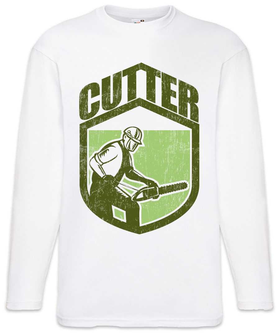 Langarmshirt Cutter Langarm T-Shirt Holzfäller Axt Waldarbeiter Förster Logger