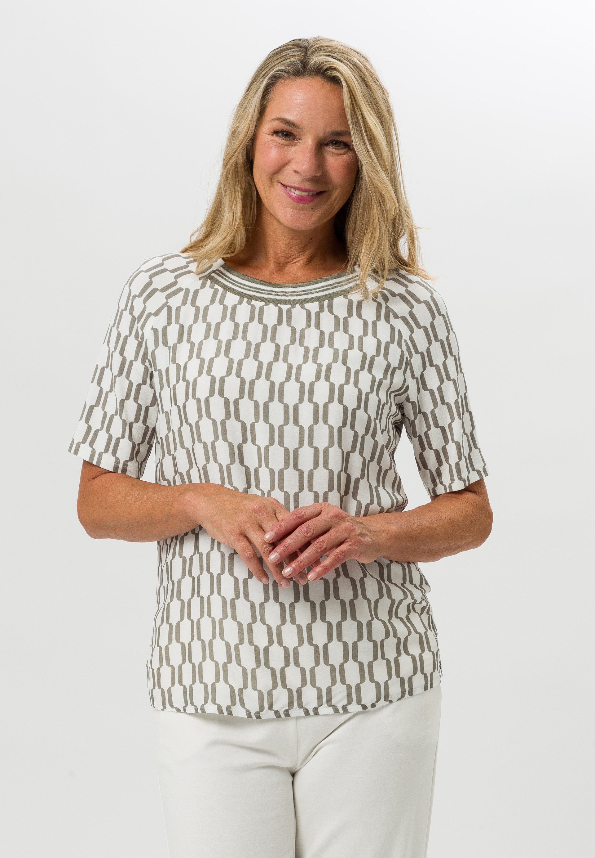 FRANK WALDER Blusenshirt im graphischen Dessin günstig online kaufen