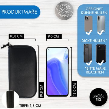 XiRRiX Handytasche Softcase für Smartphone oder Handy aus Lederimitat (Handyhülle 5 XL, 1-tlg., Premium Modell), mit RFID Schutz