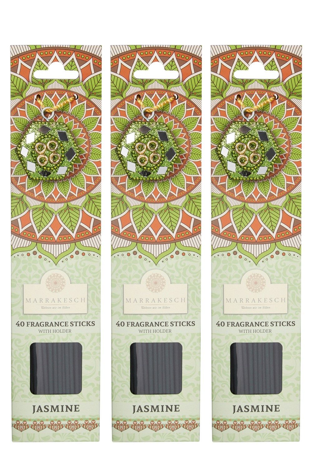 Marrakesch Orient & Mediterran Interior Räucherstäbchen 3er Set Räucherstäbchen Jasmin aus Naturmaterial, modern, Größe 26 cm (3-St), Handarbeit