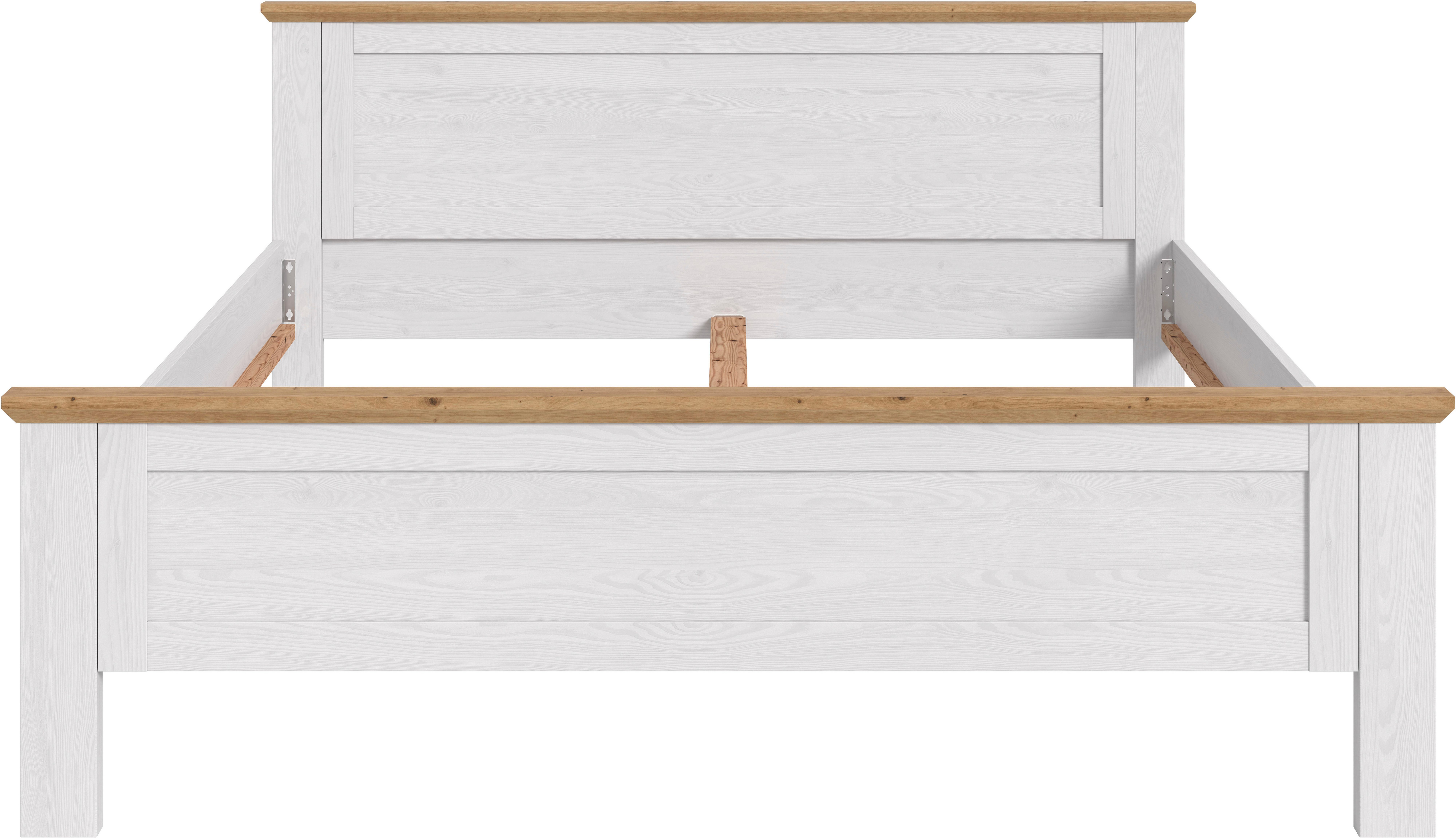 Home affaire Bettgestell COSENZA, TOPSELLER!, Breite 189cm, im Landhausstil (für Matratzen 180x200 cm, ohne Lattenrost), Bett, Kastenbett, Schlafzimmer, Schlafen