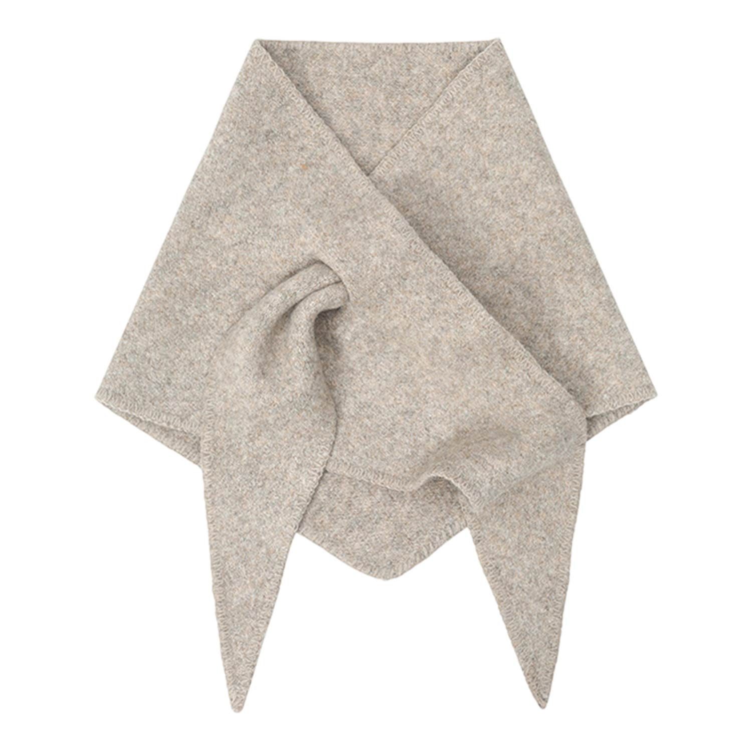 Refttenw Dreieckstuch Damen Schal Bequem & Warm Kopftuch Umhang Klassisches Dreiecksschal, 5% Wolle, 95 x 95 x 160cm