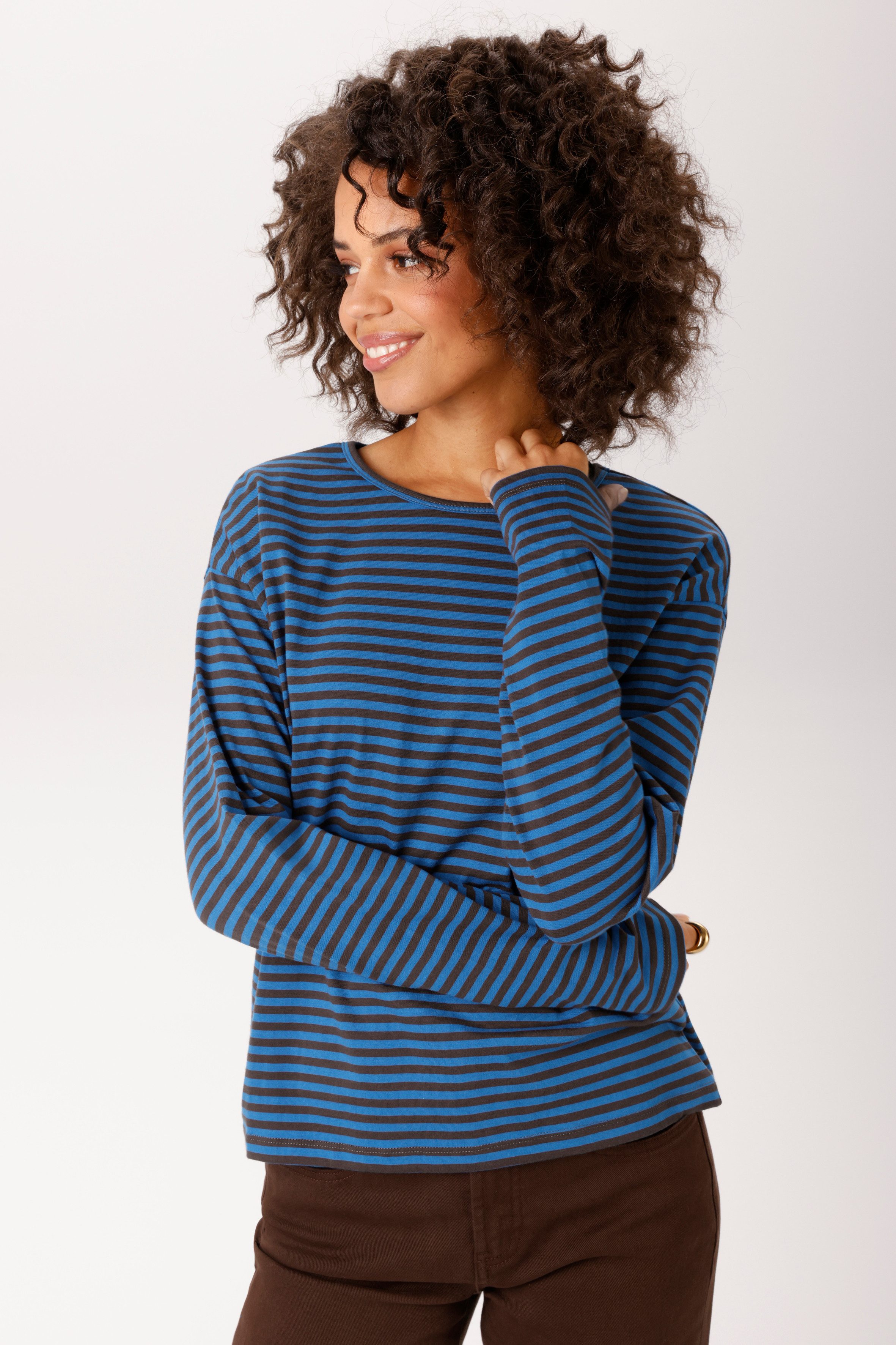 Aniston CASUAL Langarmshirt im trendfarbenen Ringel-Dessin - NEUE KOLLEKTION
