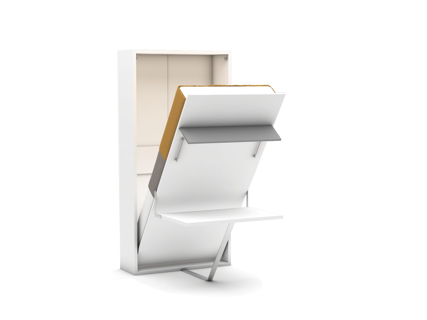 Multimo Schrankbett HAPPY TABLE Wandbett / Schrankbett mit Schreibtisch, 90x190 cm inkl. Lattenrost