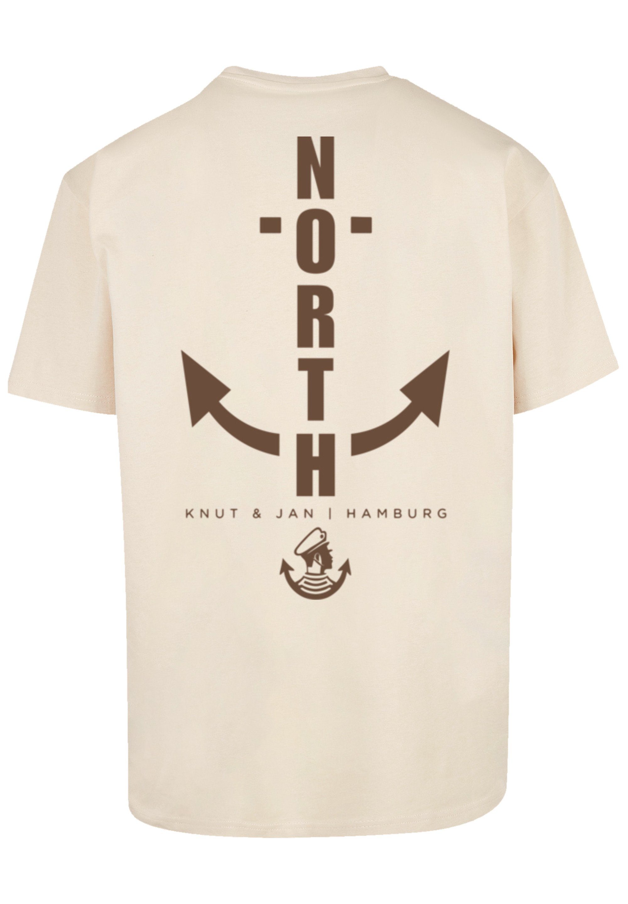 Anker sand Jan T-Shirt & Knut F4NT4STIC Hamburg North Print