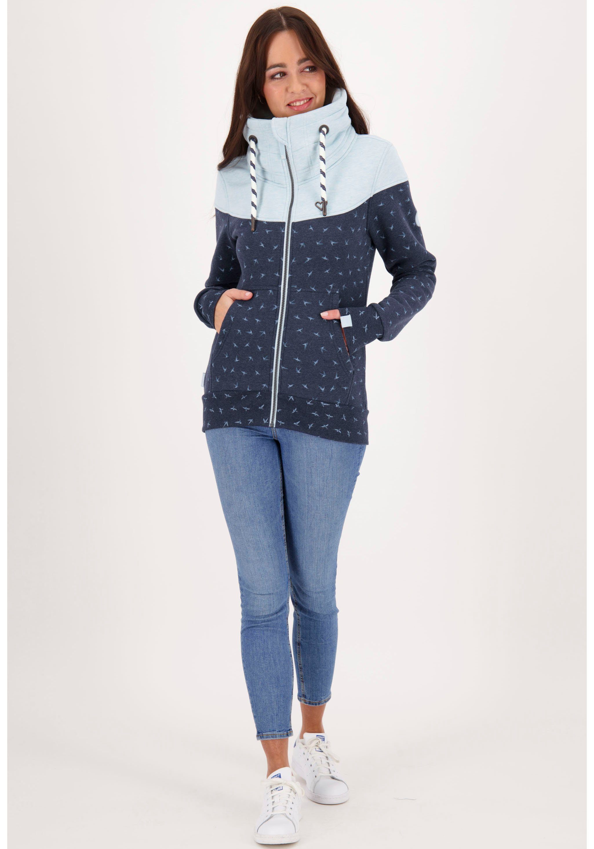 Alife & Kickin Sweatjacke ValinaAK B mit hohem regulierbaren Stehkragen in toller Sweat-Qualität – Bild 4 von 5