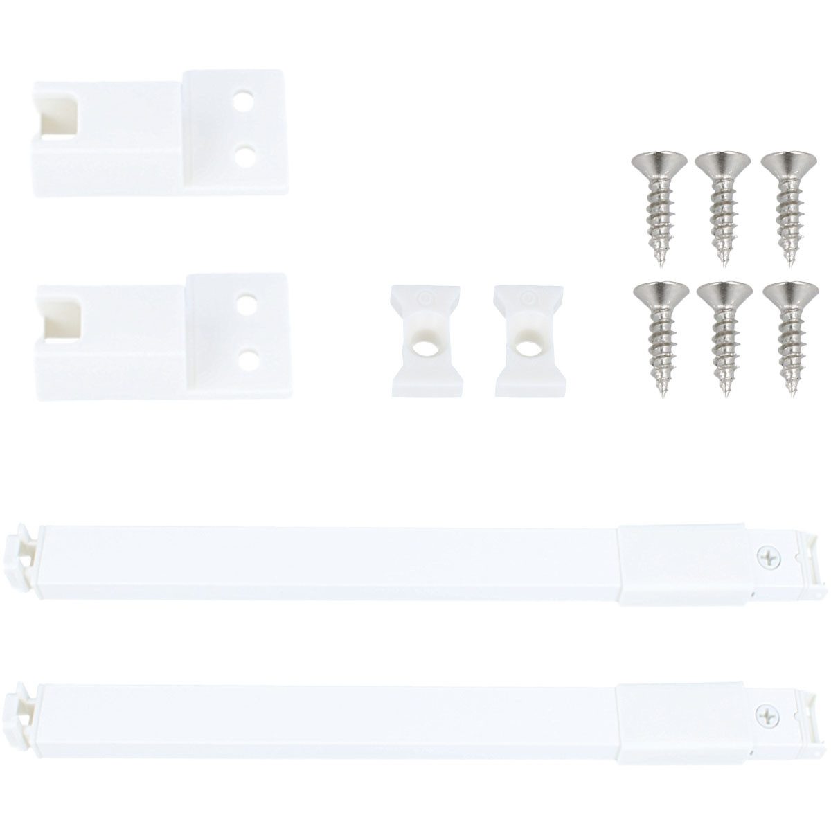 MS Beschläge Schubladeneinsatz Schubladen-Längsreling Set Schubladenerweiterung (Set), Schubladenzubehör Relingstangen Schubladenreling nachrüsten