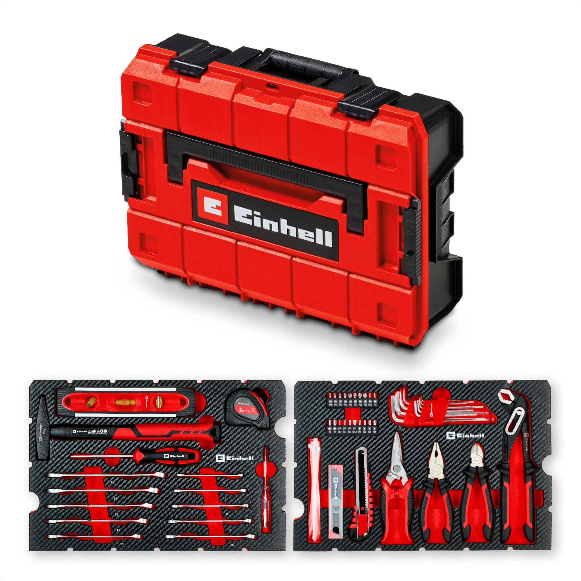 Einhell Werkzeugset EINHELL E-Case Werkzeugkoffer Umzug, 79-teilig, (79-tlg)